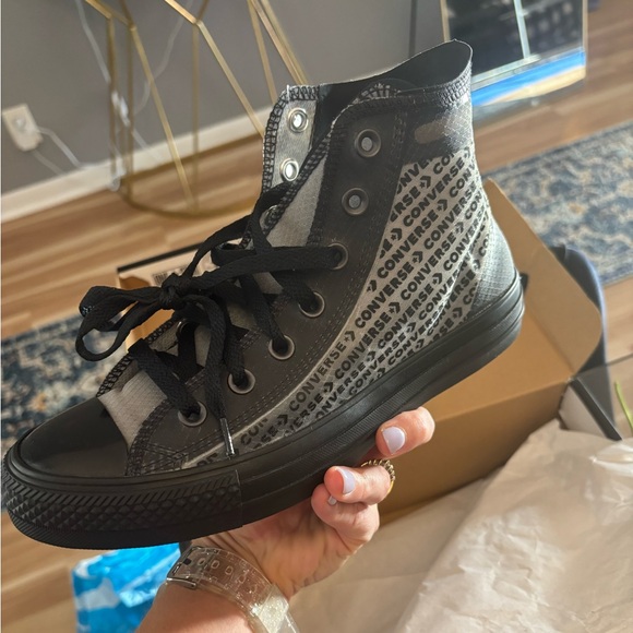 Converse Chuck Taylor All Star High Top Translucent Sneakers in Black W Size 8 - Picture 6 of 14